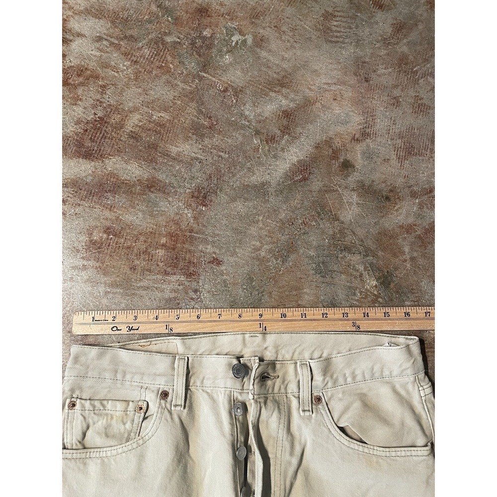 Vintage Levi's 501 Made In USA‎ 0115 Brown Khaki Denim 33W x 32L * - Picture 14 of 15